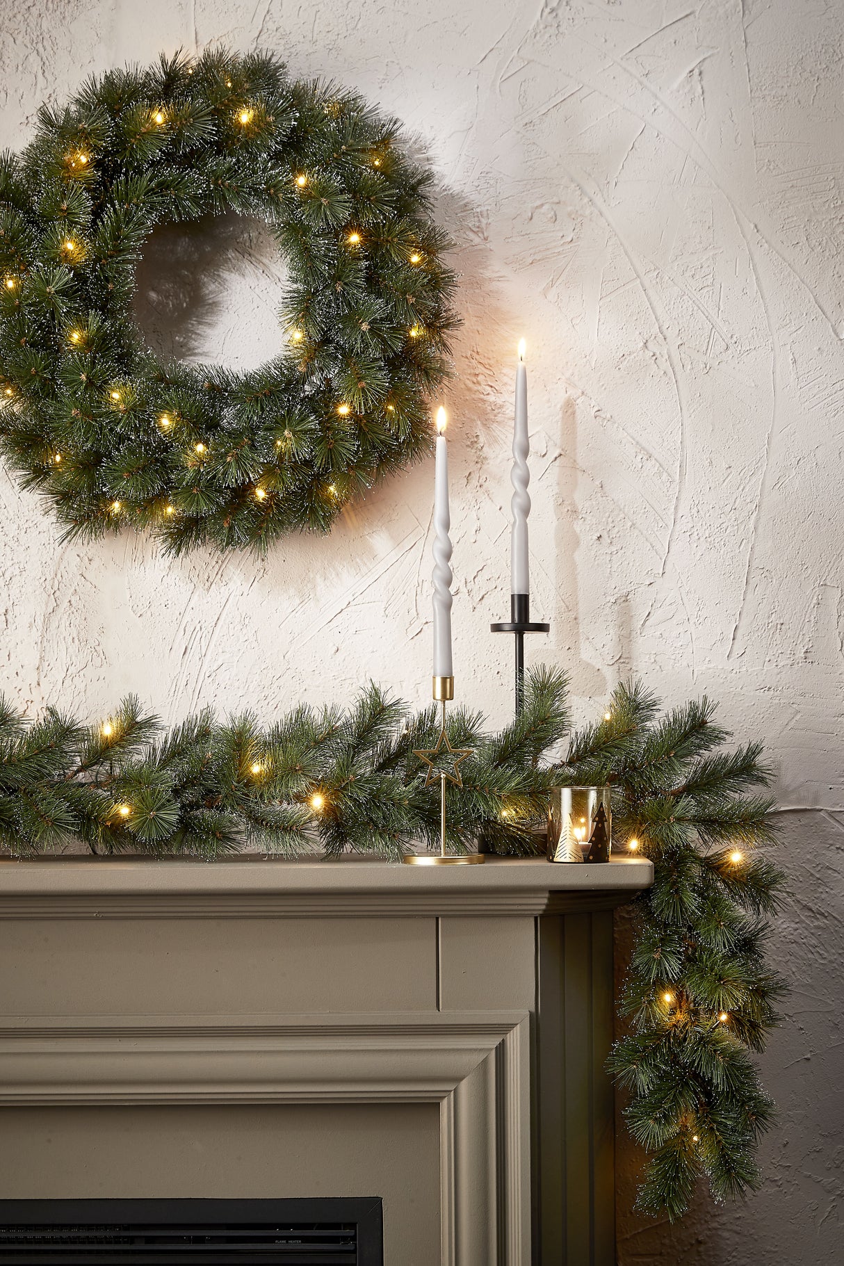 Black Box Trees Glendon guirlande led werkt op batterijen groen 30L TIPS 150 - l270xd25cm