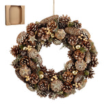 Mica Decorations Brant krans metalliek - h9xd45cm