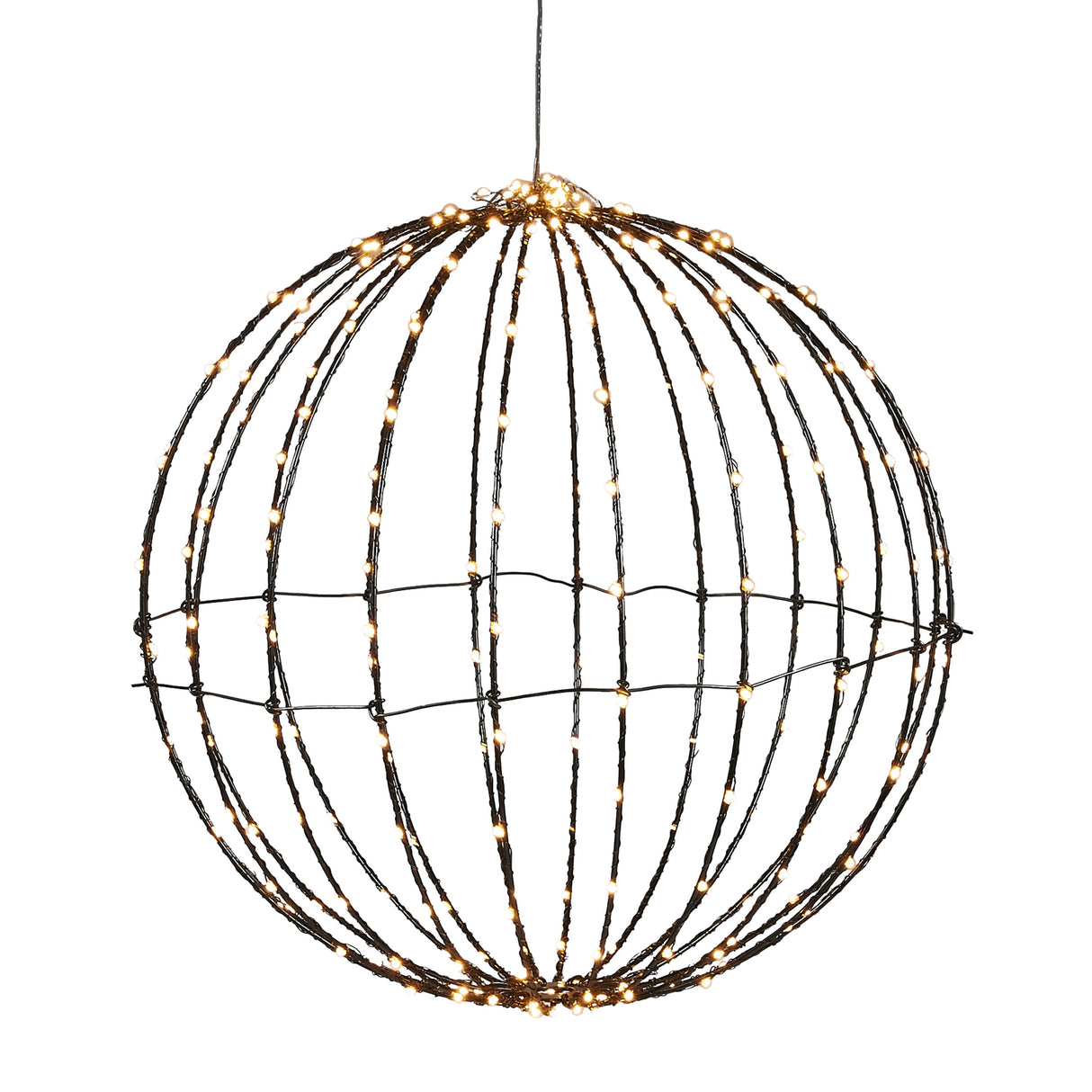 Luca Lighting Bal warm wit 260led IP44 met timer - d40cm