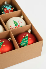 Mica Decorations kerstballen Set - 9 Stuks - Ø8 cm