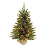 Triumph Tree Forest frosted kerstboom met burlap led groen 48L TIPS 64 - h60xd46cm - maximondo