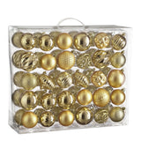Mica Decorations Boom decoratie onbreekbaar goud 60 stuks - d7cm