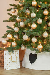 Mica Decorations kerstboomrok, hart wit FSC Mix - Ø50cm - ↕26cm