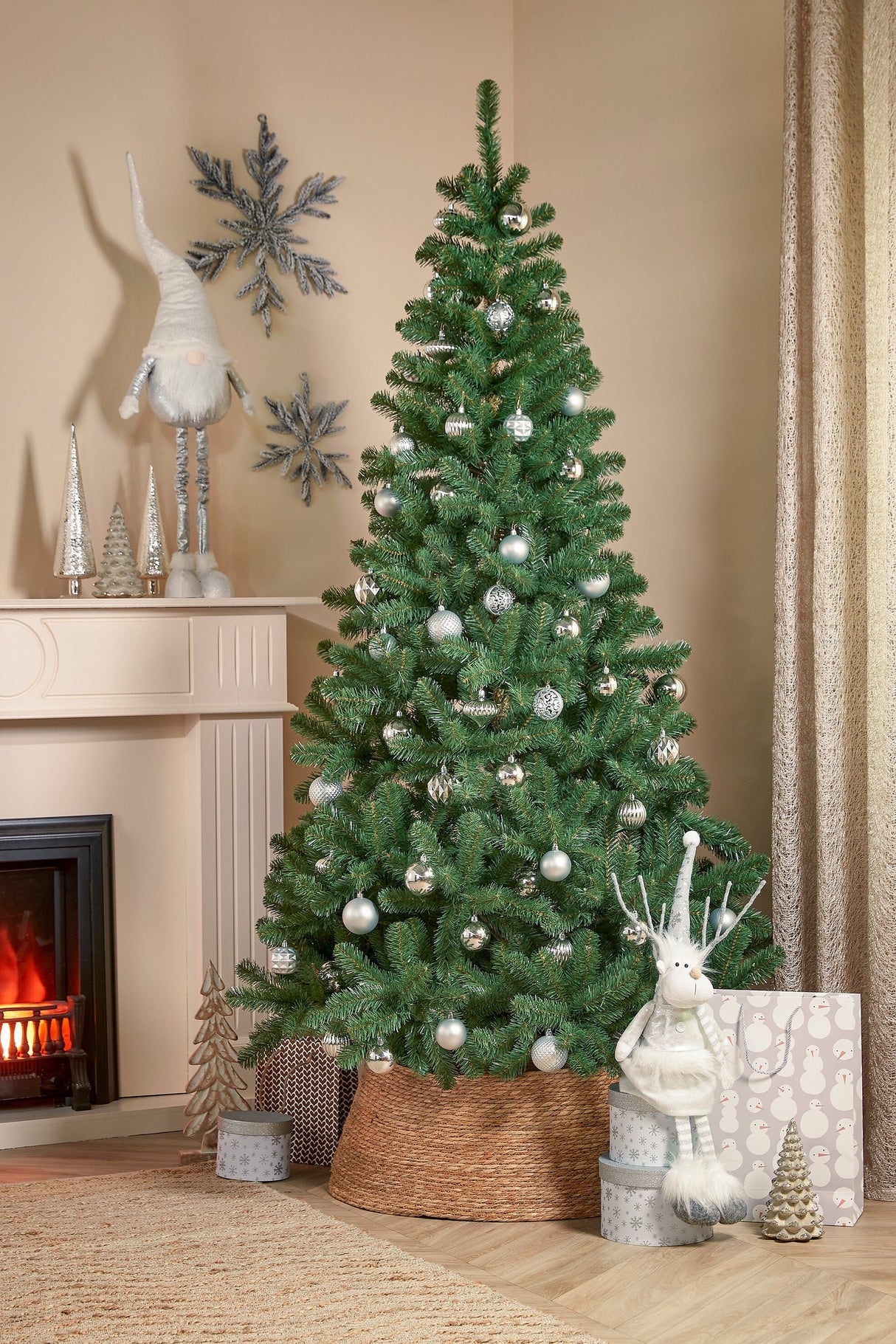 Mica Decorations Treeskirt bruin - h28xd75cm