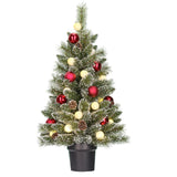 Black Box Trees Kaprun Kunstkerstboom in Pot met LED Verlichting - H90 x Ø51 cm