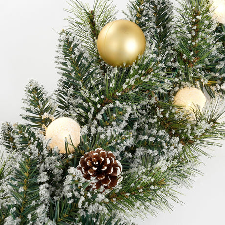 Black Box Trees Kaprun Guirlande met LED Verlichting en Timerfunctie - L270 x Ø25 cm - Goud, Groen