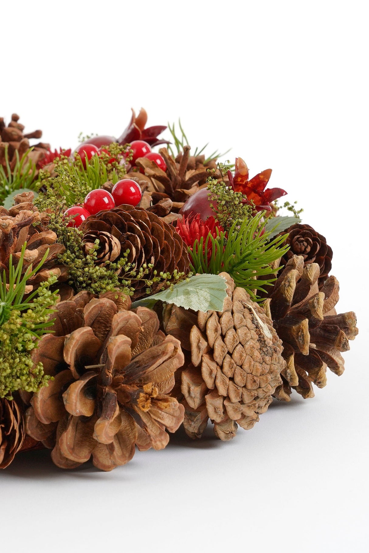 Mica Decorations Landon krans bruin - h9xd45cm