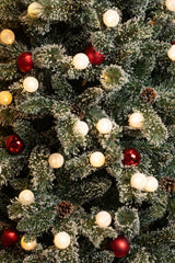 Black Box Trees Kaprun kerstboom groen frosted rood 140L TIPS 790 en timer - h180xd108cm