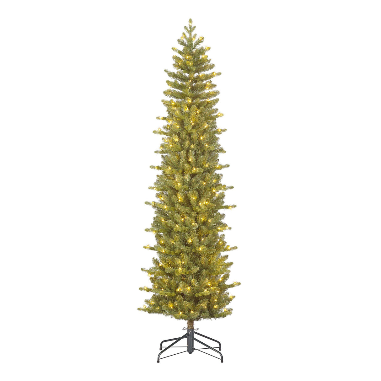 Black Box Trees Harma Smalle Kunstkerstboom met LED Verlichting - H215 x Ø66 cm - Groen