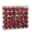 Mica Decorations Boom decoratie onbreekbaar d.rood 60 stuks - d7cm - maximondo