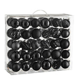 Mica Decorations Boom decoratie onbreekbaar zwart 60 stuks - d7cm