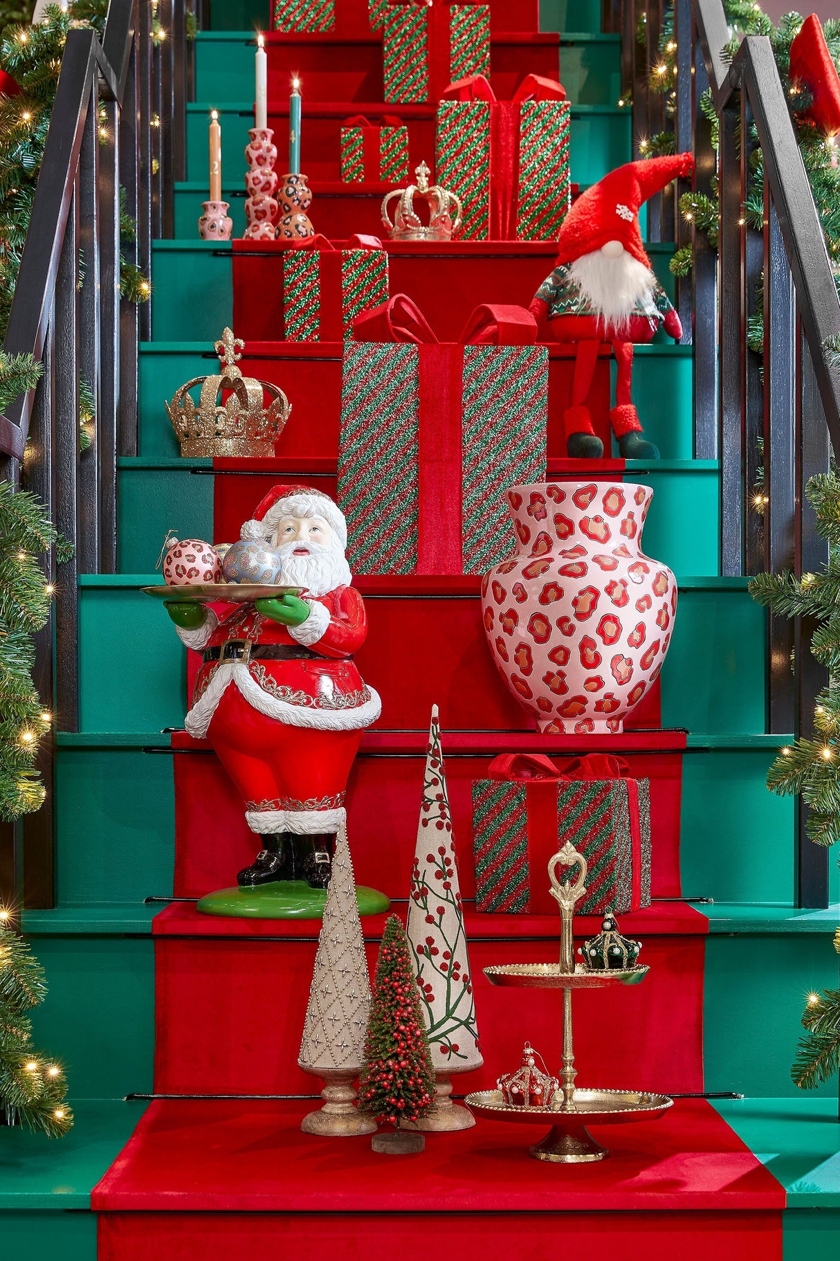 Mica Decorations Decoratie boom rood FSC 100% - h55xd12cm