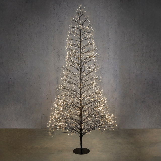 Luca Lighting Boom led zwart klassiek wit 3000led IP44 en timer - h210xd100cm - maximondo