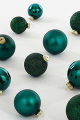 Mica Decorations Bal glas petrol 26 stuks - d7cm