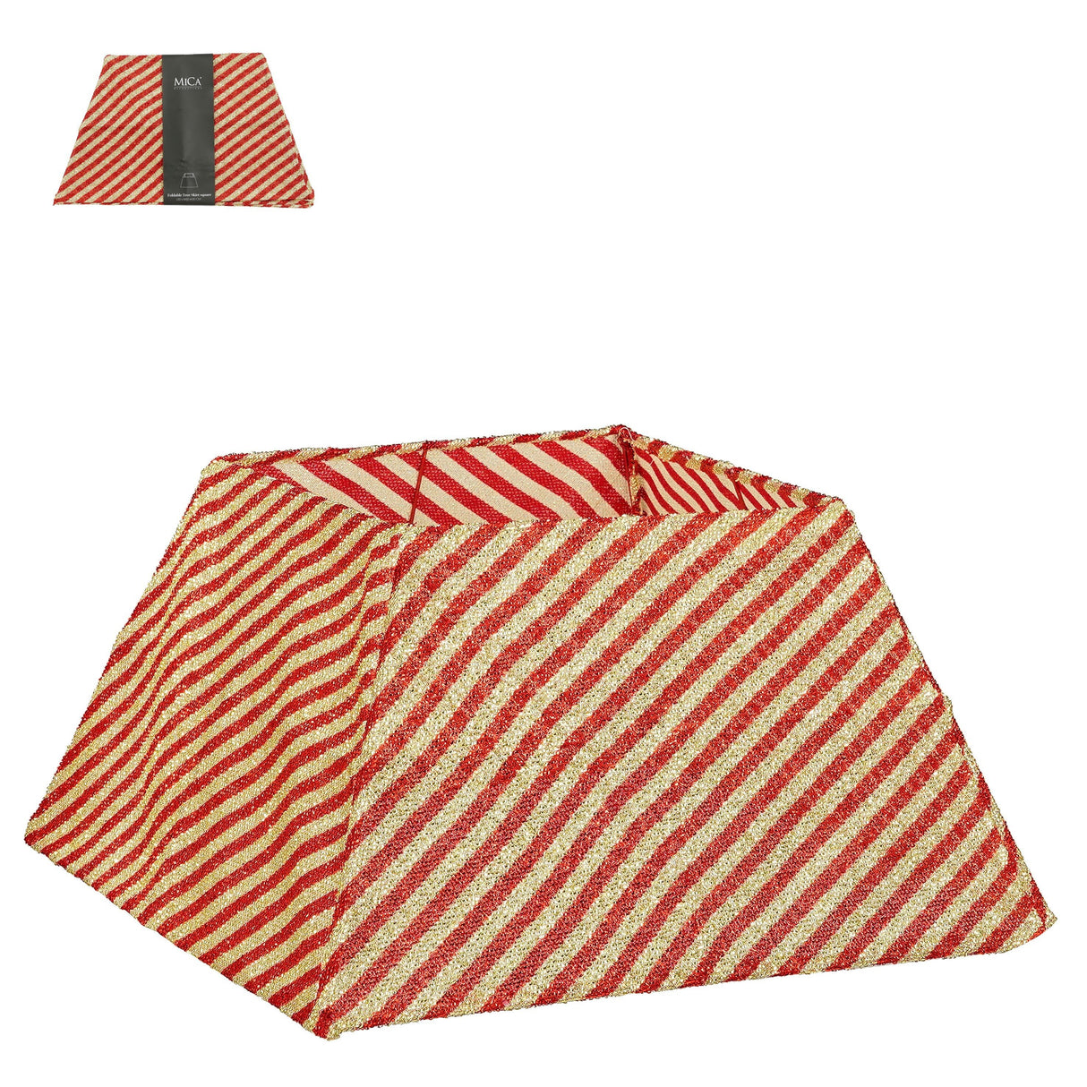 Mica Decorations kerstboomrok, opvouwbaar goud - ⌀50cm - ↕30cm