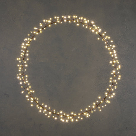 Luca Lighting Krans twinkle warm wit 210led IP44 - d50cm