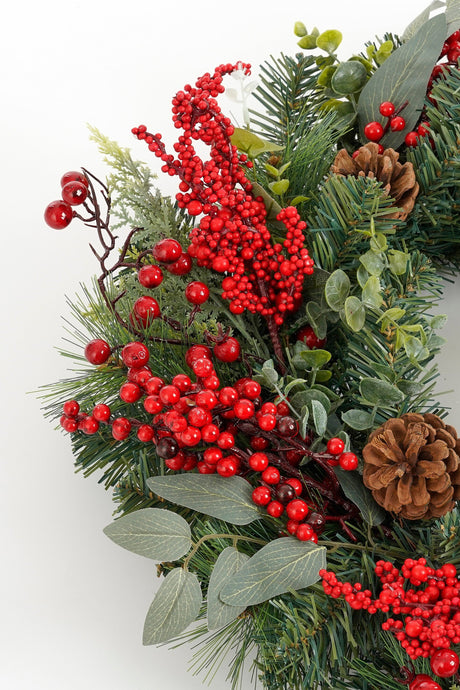 Mica Decorations Harvey krans rood - h12xd50cm - maximondo