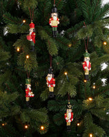 Mica Decorations Ornament notenkraker rood 6 stuks - l4xw2xh10,5cm