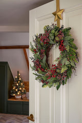 Mica Decorations Bodi krans bordeaux - h11xd40cm