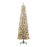Black Box Trees Charlton Pilar kerstboom led groen frosted warm wit 230L TIPS 498 en timer & dimmer - h260xd63cm