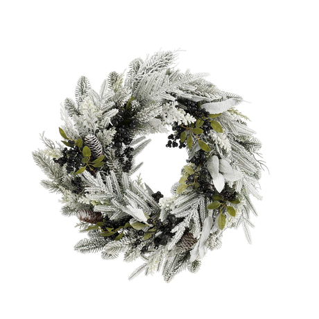 Mica Decorations Vesper krans zwart - h13xd50cm - maximondo