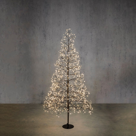 Luca Lighting Boom led zwart klassiek wit 1500led IP44 en timer - h150xd70cm