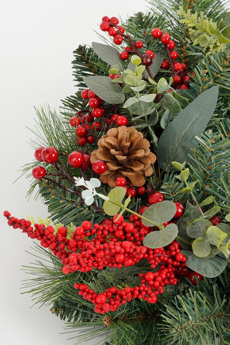 Mica Decorations Harvey krans rood - h11xd40cm - maximondo