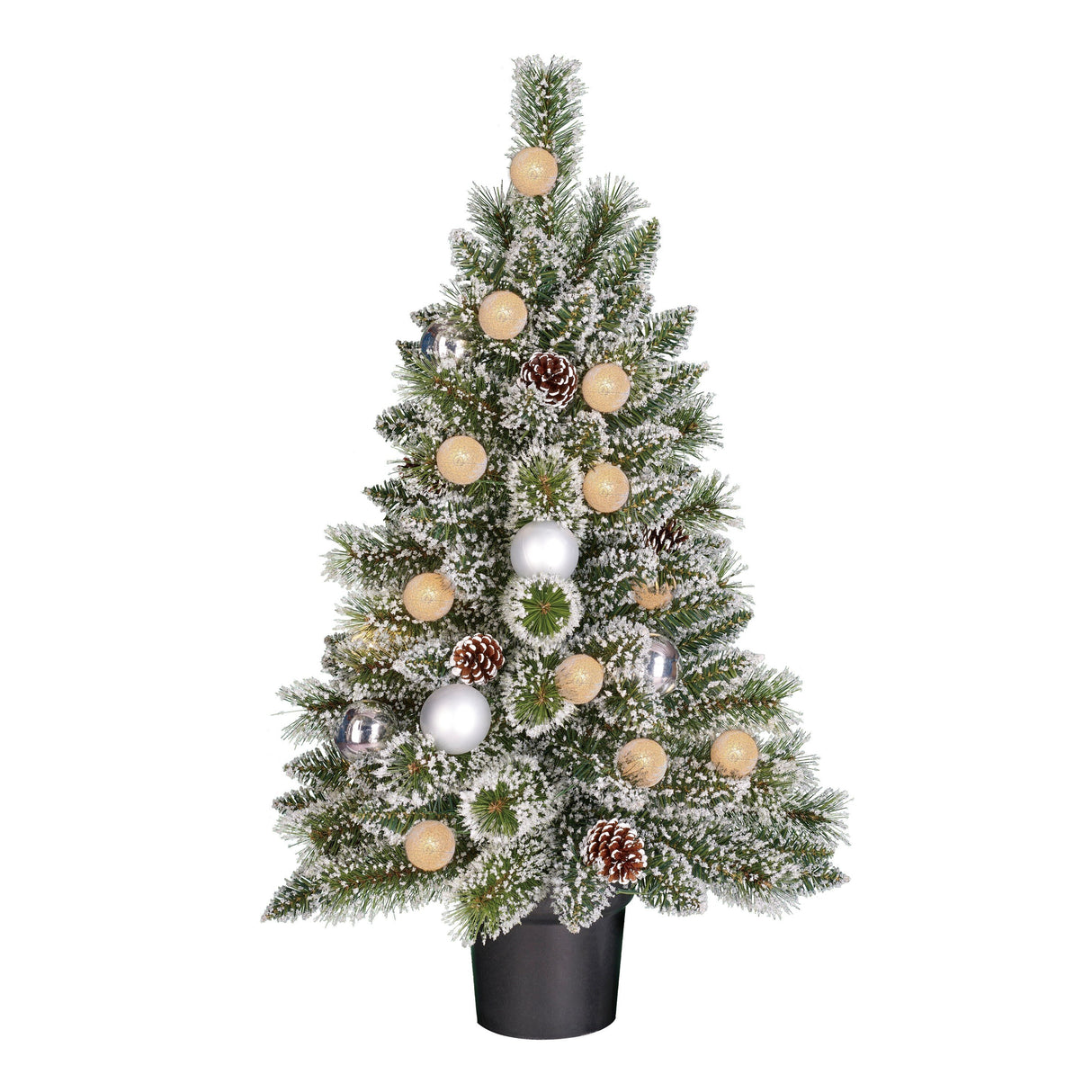 Black Box Trees Kaprun Kunstkerstboom in Pot met LED Verlichting en Timerfunctie - H90 cm