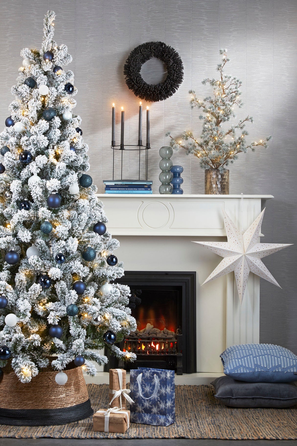 Mica Decorations kerstboomrok, zwart - ↕26cm - Ø58cm