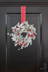 Mica Decorations Belfort krans groen frosted - h11xd50cm