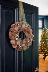 Mica Decorations Brant krans metalliek - h9xd45cm