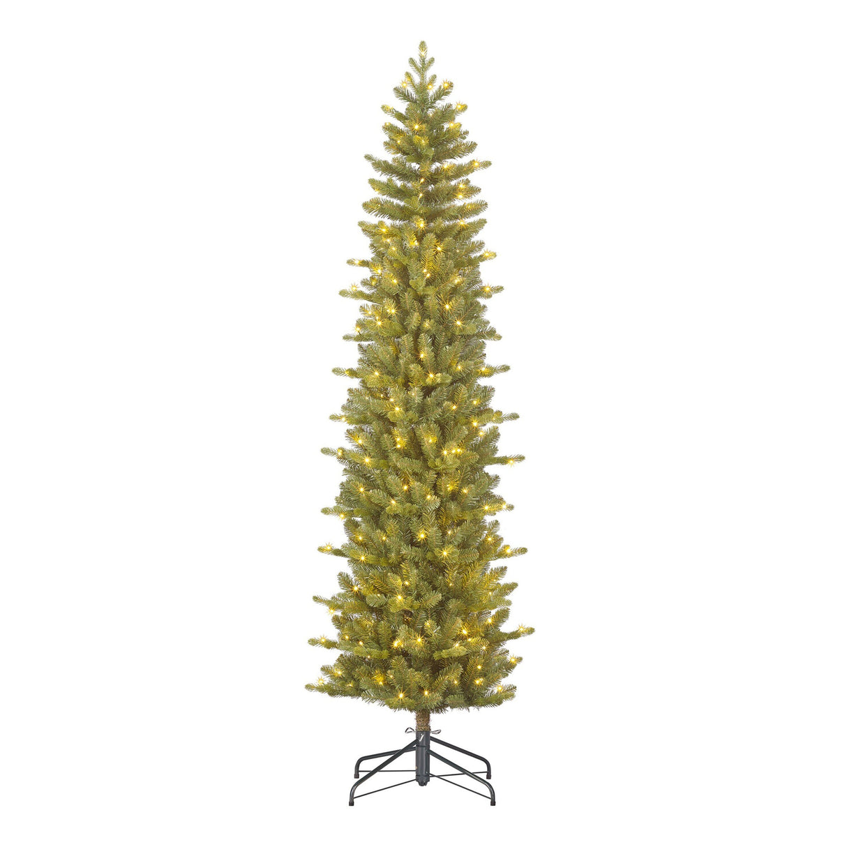 Black Box Trees Harma Smalle Kunstkerstboom met LED Verlichting - ↕185 - Ø63 cm - Groen