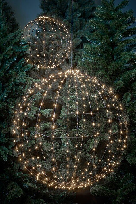 Luca Lighting Bal klassiek wit 260led IP44 met timer - d40cm