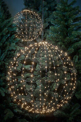 Luca Lighting Bal klassiek wit 260led IP44 met timer - d40cm