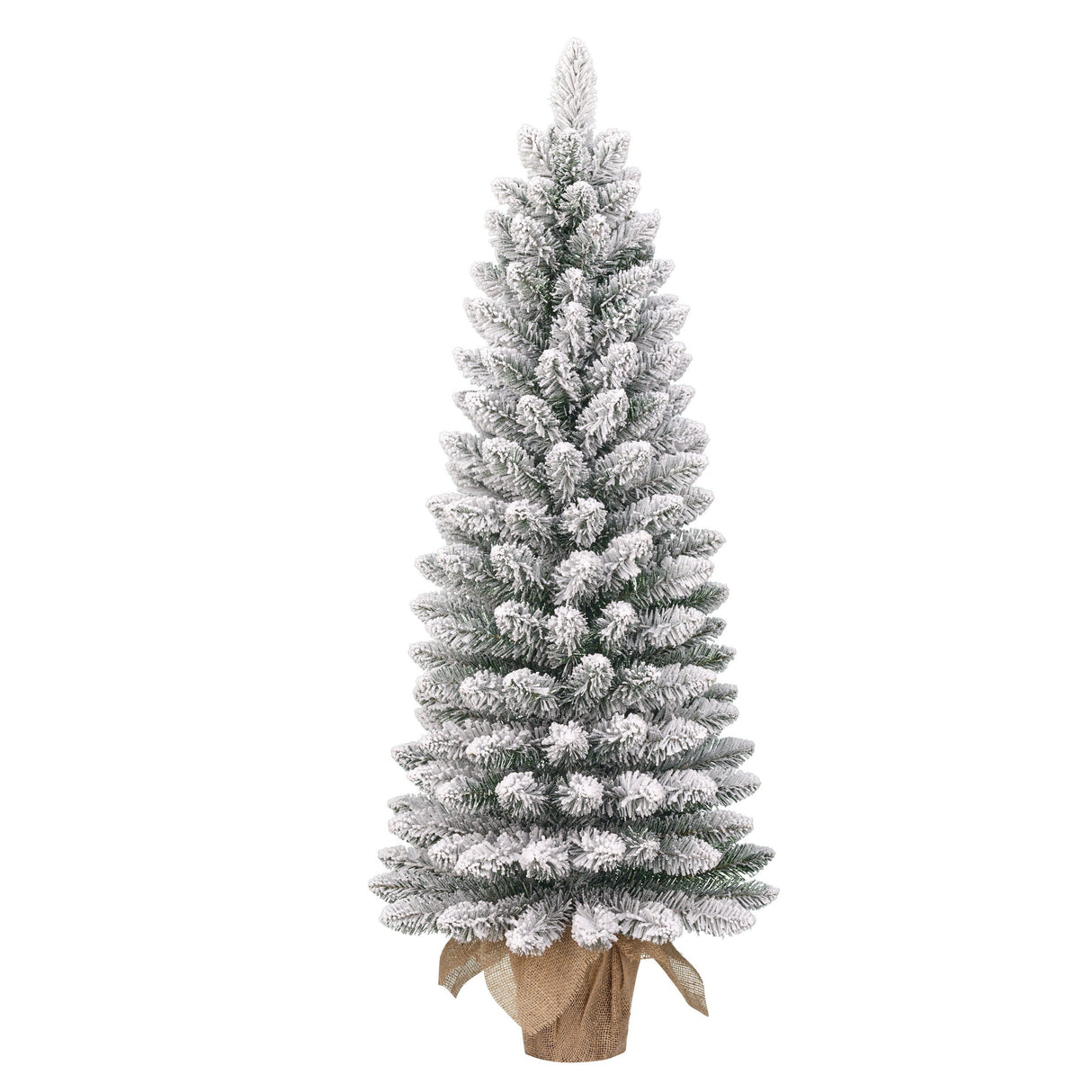 Black Box Trees Gerlos kerstboom met burlap groen frosted TIPS 108 - h90xd41cm