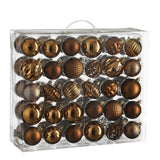 Mica Decorations Boom decoratie onbreekbaar bruin 60 stuks - d7cm