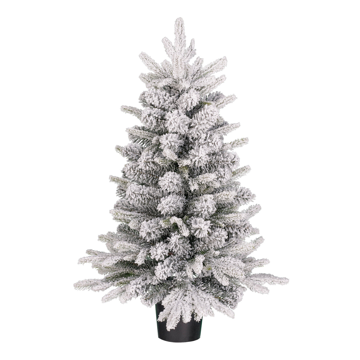 Black Box Trees Grimshaw kerstboom potted groen frosted 120 TIPS - h90xd61cm