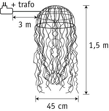 Luca Lighting Kroonluchter kwal zilver classic wit 720led IP44 - l150xd45cm