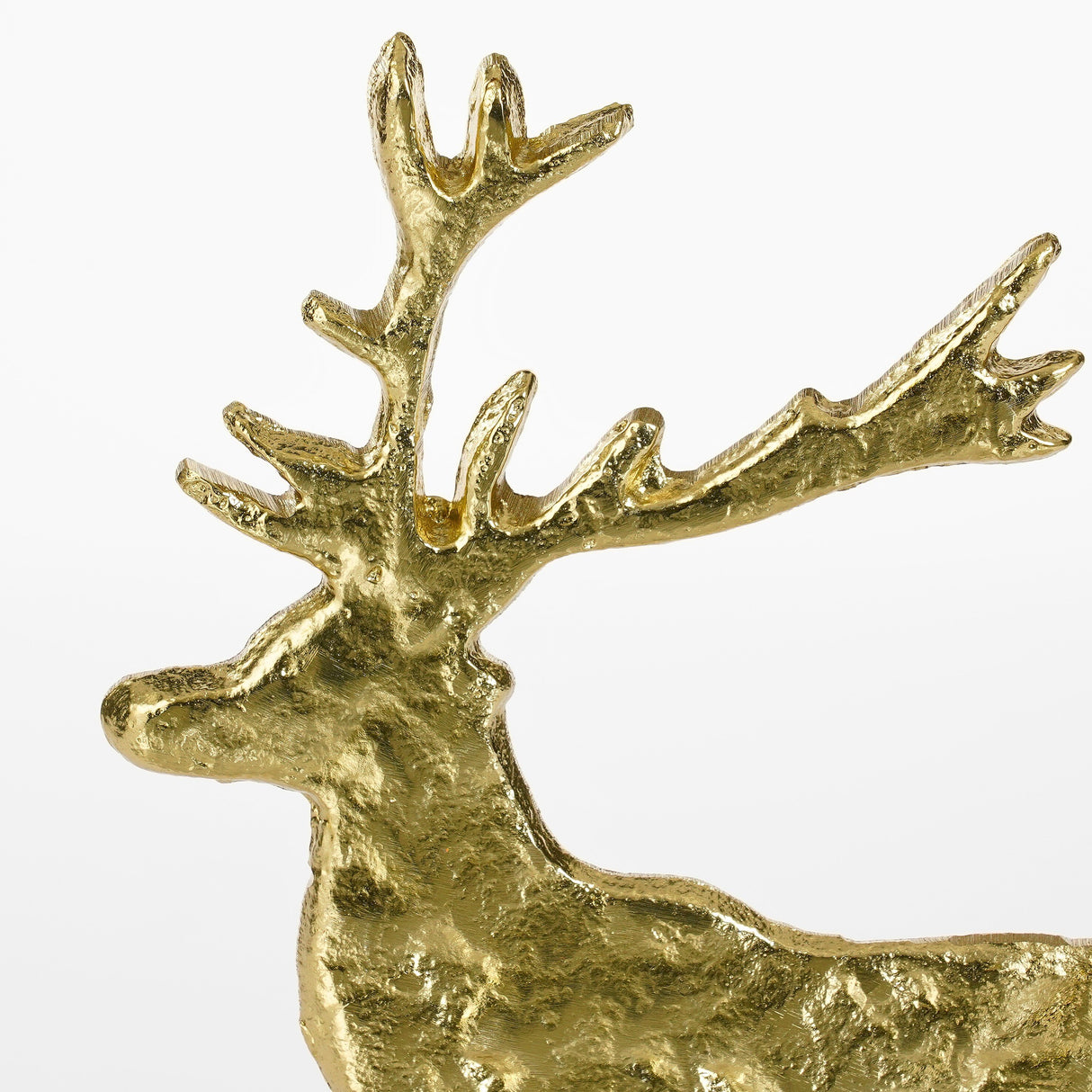 Mica Decorations Decoratie hert champagne - l20xb5xh27cm - maximondo