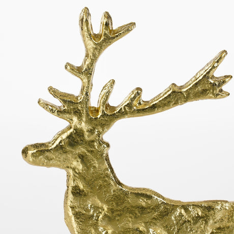 Mica Decorations Decoratie hert champagne - l20xb5xh27cm - maximondo