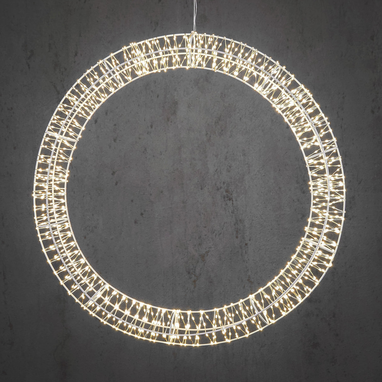 Luca Lighting Cirkel wit warm wit 1200led IP44 en timer - d56cm