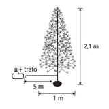 Luca Lighting Boom led zwart klassiek wit 3000led IP44 en timer - h210xd100cm - maximondo