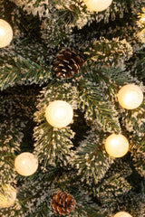 Black Box Trees Kaprun kerstboom groen frosted rood 140L TIPS 790 en timer - h180xd108cm