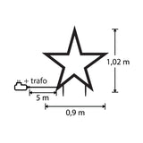 Luca Lighting Garden d light neon tuinsteker ster  IP44 timer