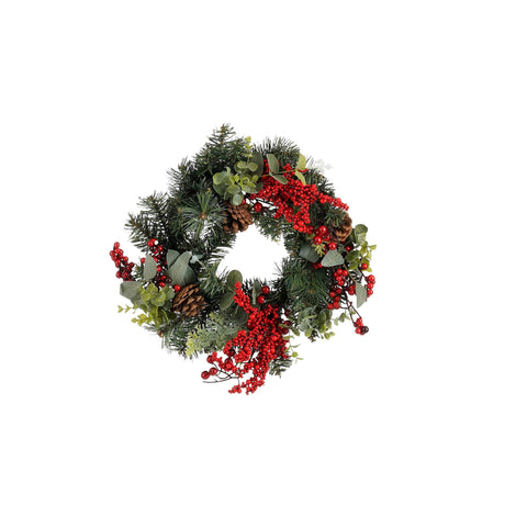 Mica Decorations Harvey krans rood - h11xd40cm - maximondo
