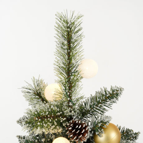 Black Box Trees Kaprun Kunstkerstboom in Pot met LED Verlichting en Timerfunctie - H90 x Ø51 cm