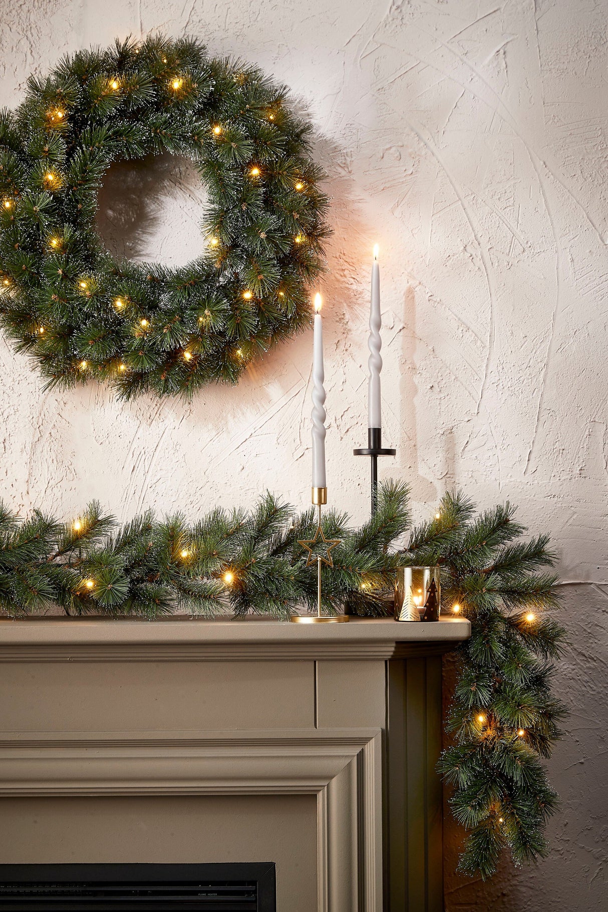 Black Box Trees Glendon krans led werkt op batterijen groen 20L TIPS 72 - d45cm