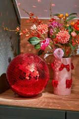Mica Decorations Ornament spiegel bal rood - d30cm