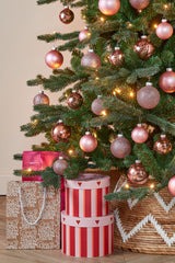Mica Decorations Bal glas roze 42 stuks - d7cm