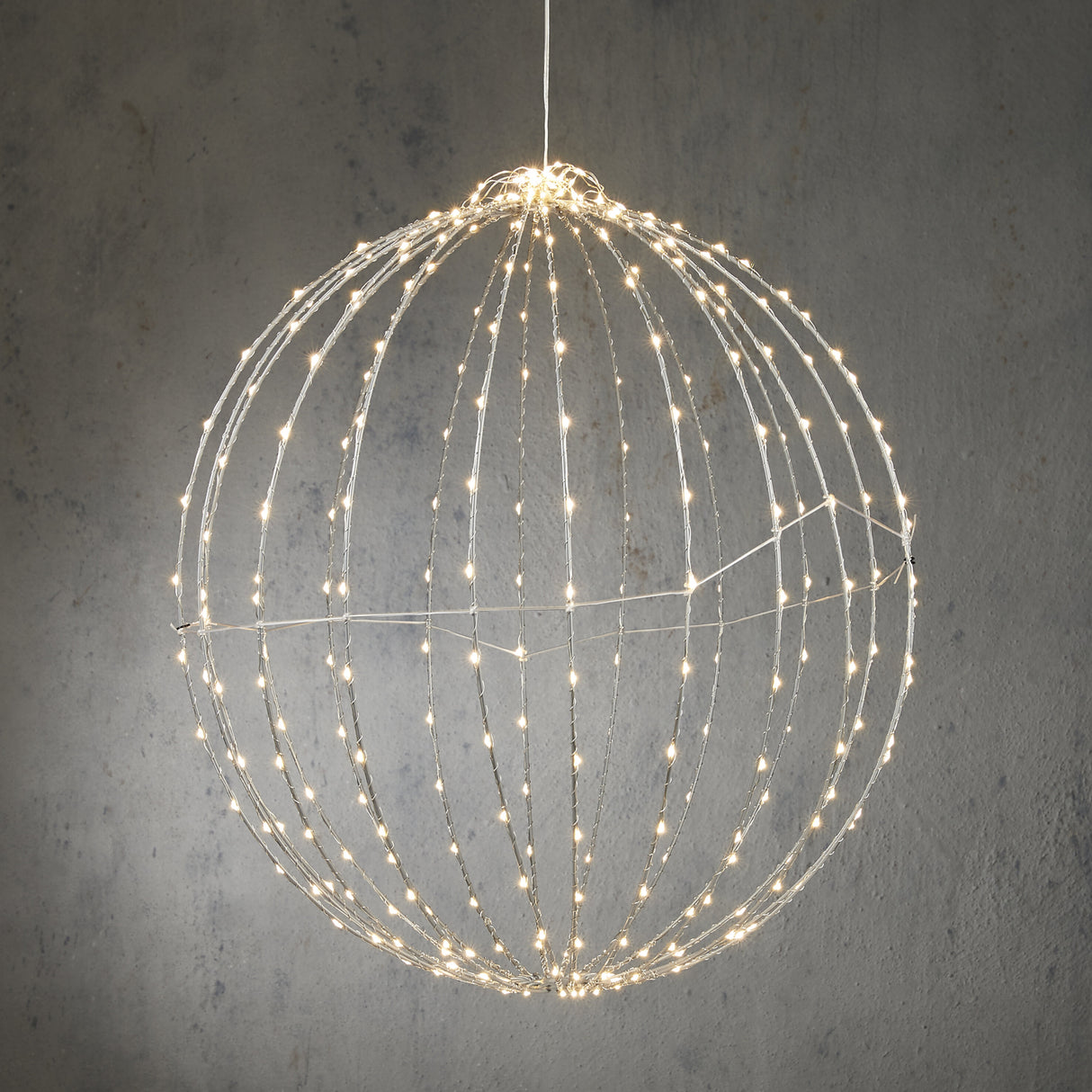 Luca Lighting Bal klassiek wit 400led IP44 met timer - d60cm
